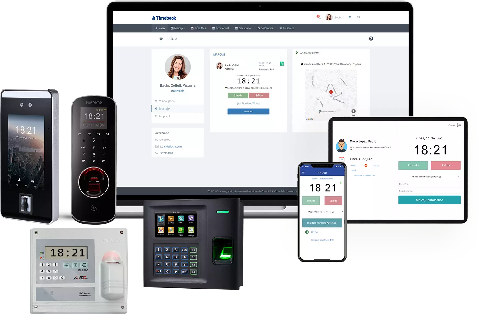 Sistemas de marcaje de IDC Timebook